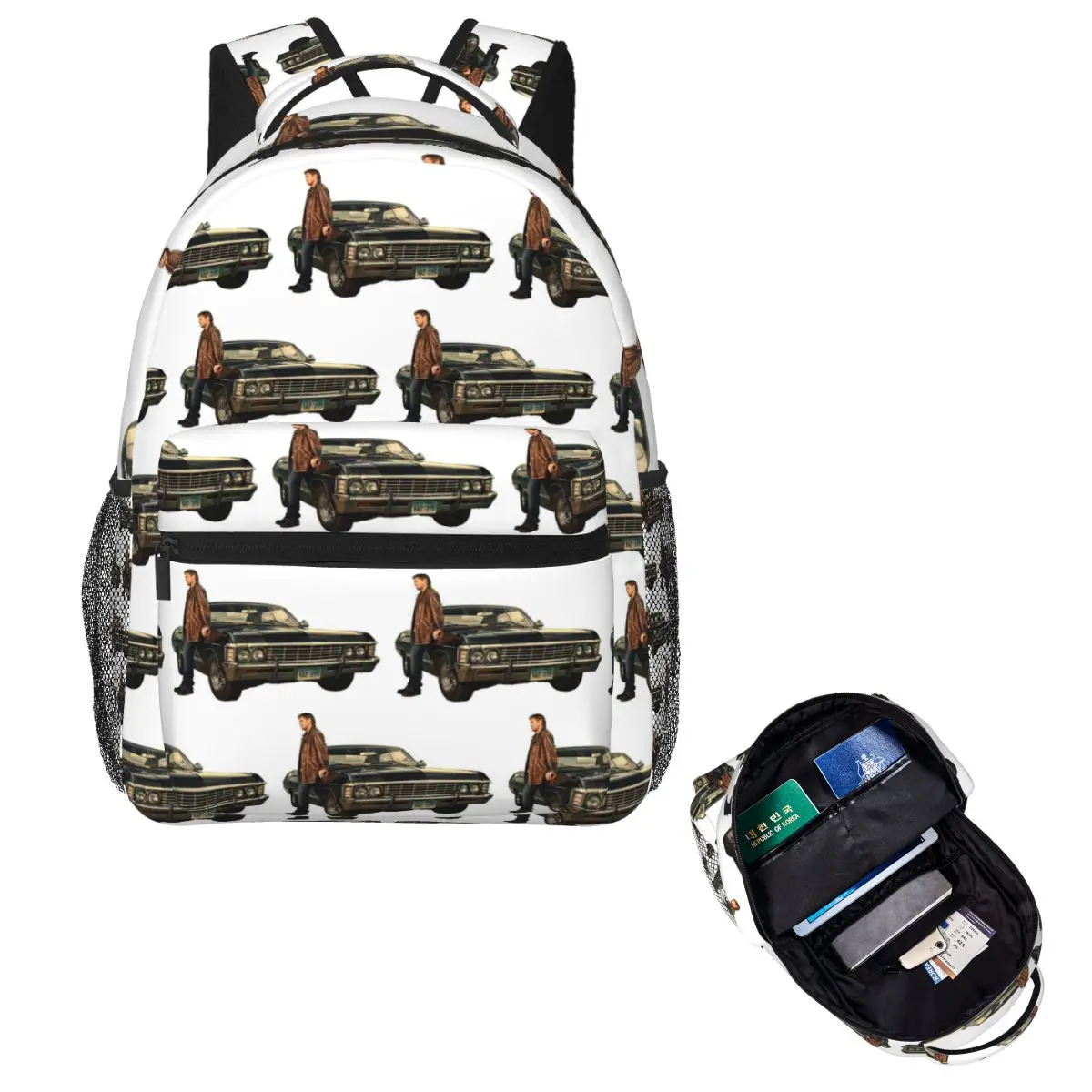 

Dean And Baby Student Backpack School Bag Hiking Travel Daypack for Boys Girls Fashion Bookbag Shoulder Bags
