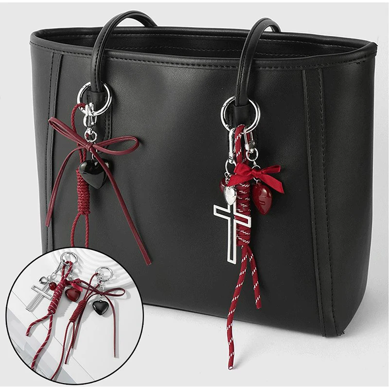

New Style Rope Love Bag Pendant Black And Red Design High-grade Ladies Keychain Pendant Girl Holiday Birthday Gift Pendant