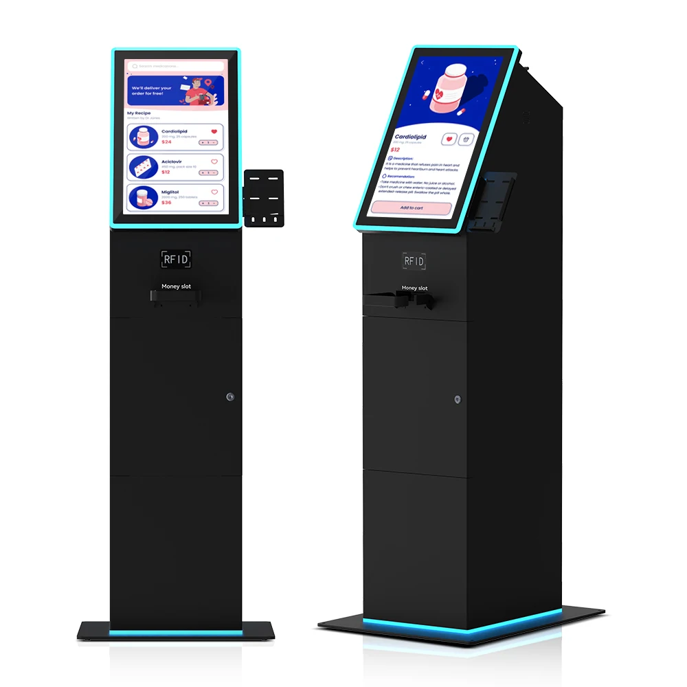 All One ATM Cash Deposit Mobile SIM Card Ticket Cash Redemption Terminal Kiosk Intel Core I3 8GB RAM SDK Support