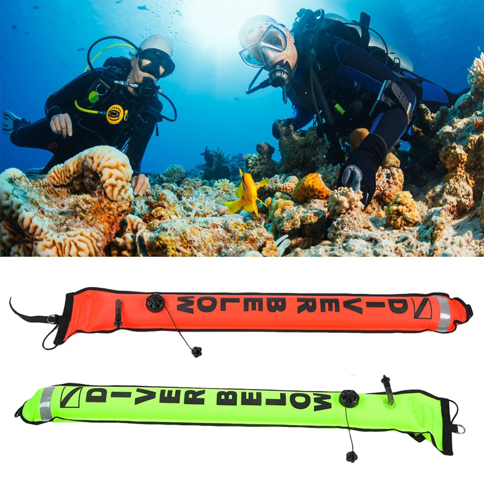 

5FT High Visibility Inflatable Diving SMB Signal Marker Buoy Accessory Diving Buoy Diving Marker Marker