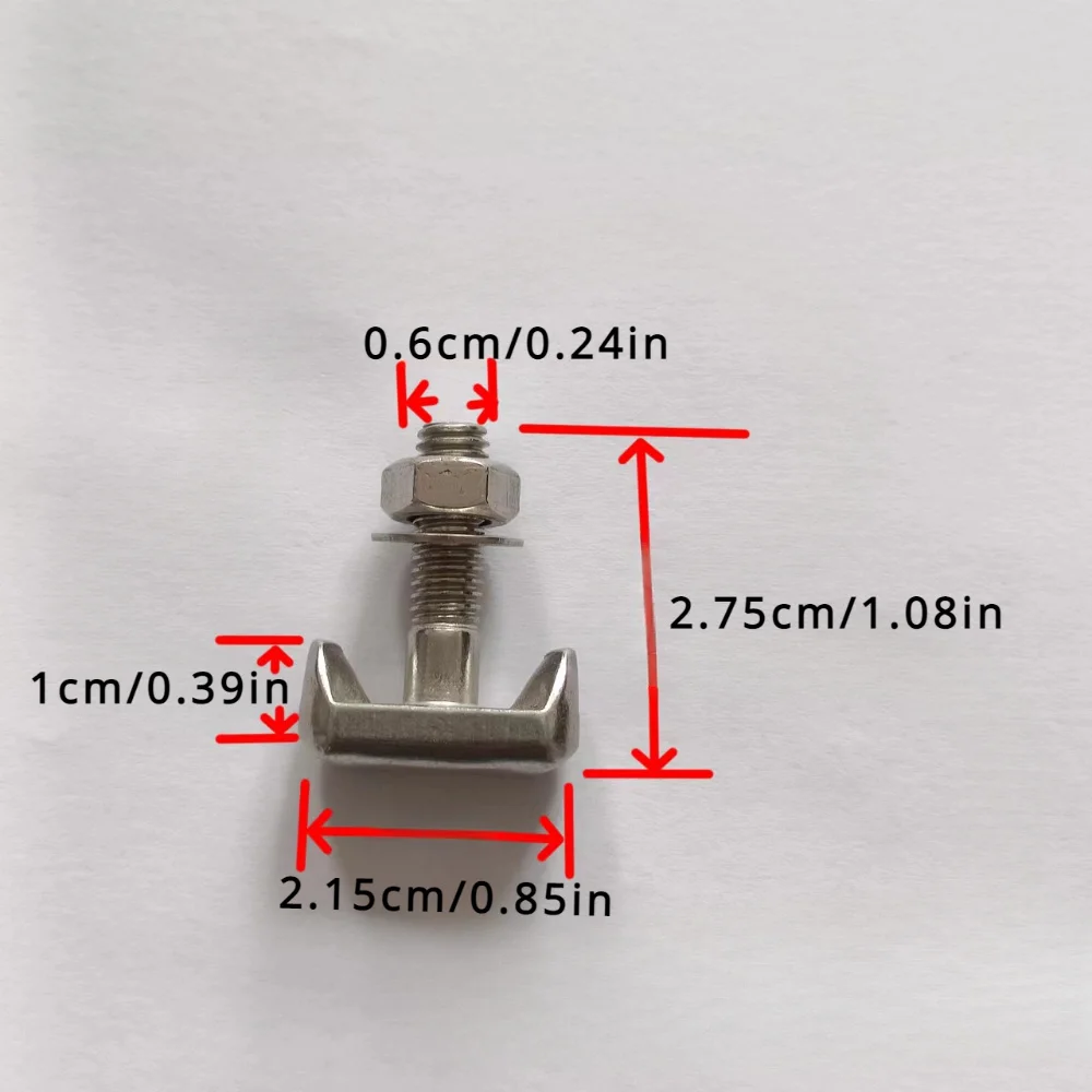 1/2/3PCS Car Stainless Steel T-Shaped Clip 304 Stainless Steel Mountain Shaped Fixed Battery Replacement Screw