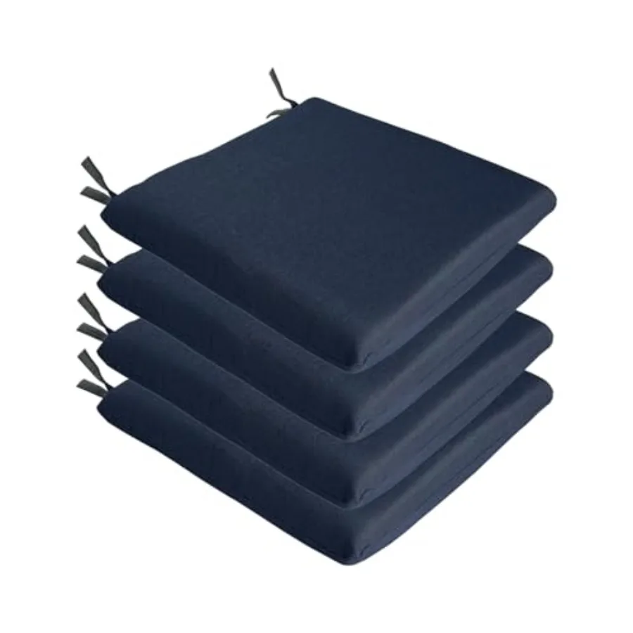 

18.5x18.5 Inch Patio Chair Cushion 4 Packs Resilient Foam Filling Water-Resistant Tear-Resistant UV Resistant Weather Resistant