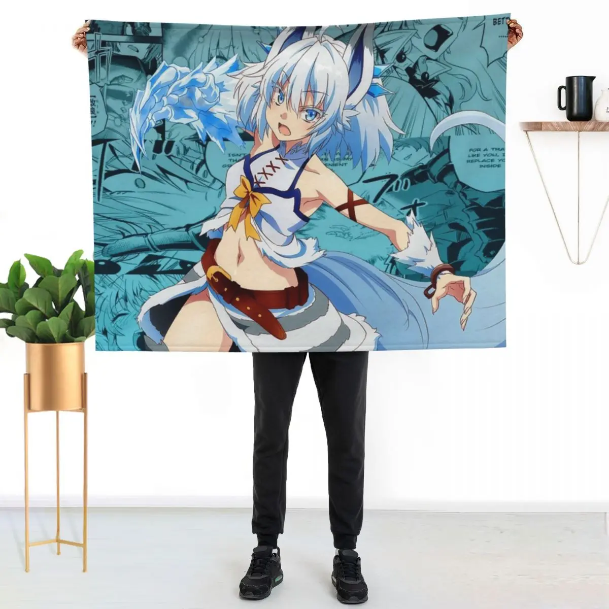 

Setsuna Redo Of Healer Throw Blanket Fuzzy Plush Throw Blanket for Sofa Chair