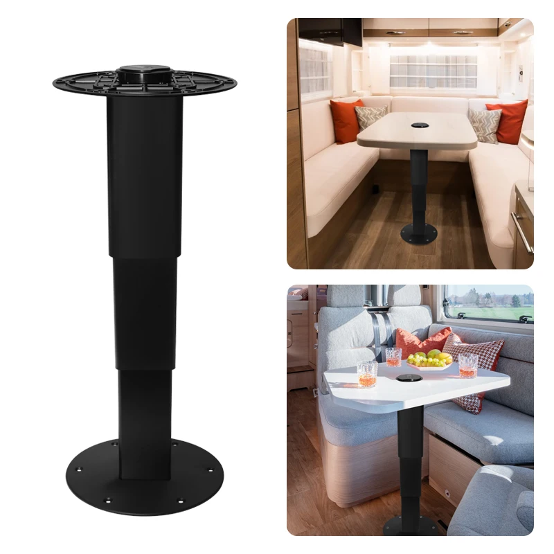 

Heavy Duty RV Telescopic Table，pedestal with Gas Lift,One-Click Adjustable Pneumatic Tatami RV Yacht Aluminum Alloy Table Leg