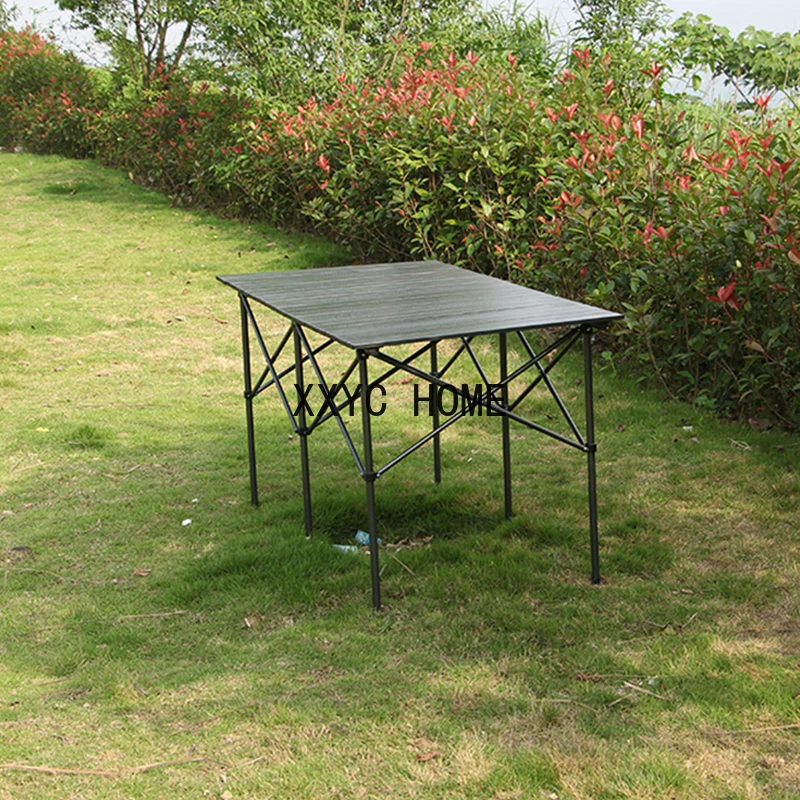 Outdoor Klapptisch Stuhl Camping Aluminium legierung Picknick tisch wasserdicht langlebig Klapptisch Schreibtisch für 95*55*68cm 70*70cm