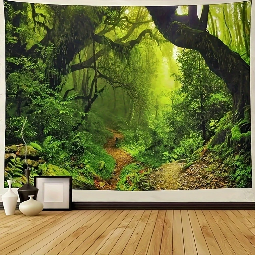 1 Stück Wandteppich aus natürlichem Waldbaum, mittelgroß und groß, 3D-gedruckte Wandkunst, Wandbehang, Schlafzimmer, Wohnzimmer, Schlafsaal, Dekoration
