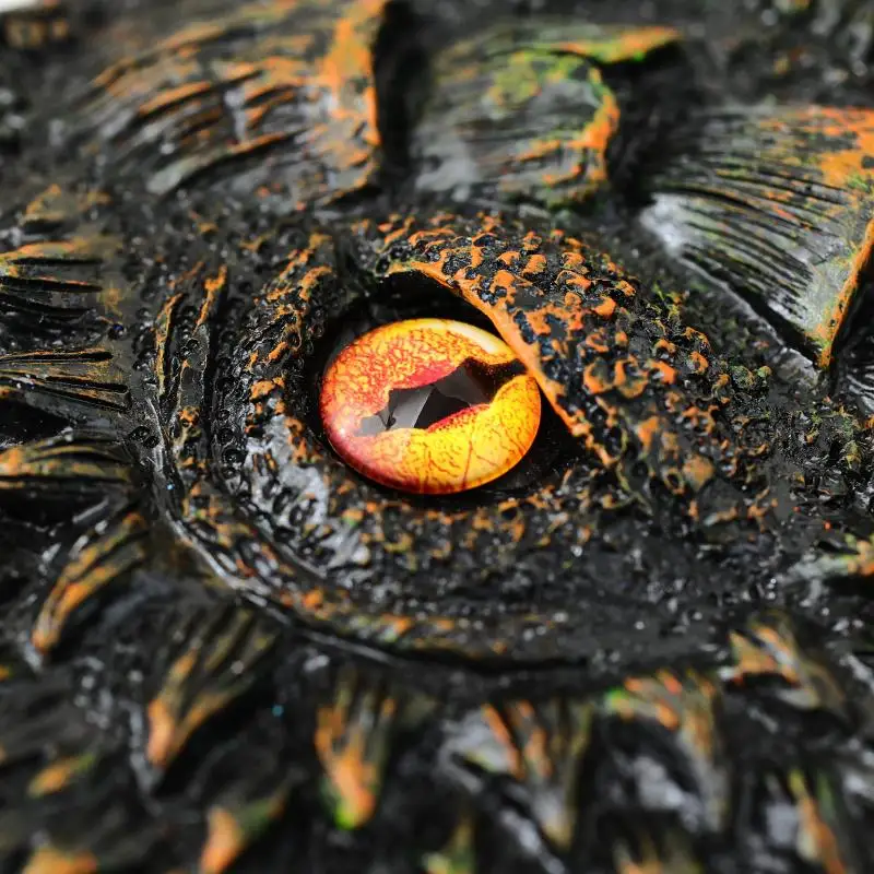 

3D Stereoscopic Dragon Book Devil's Eye Resin Relief Collectible Handbook Separable Handicrafts Toy for Animation Fans