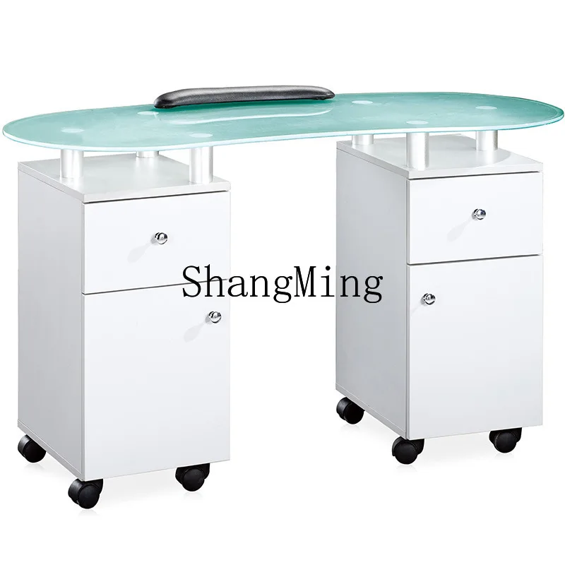 

DSA glass manicure table removable beauty salon nail salon, folding manicure table