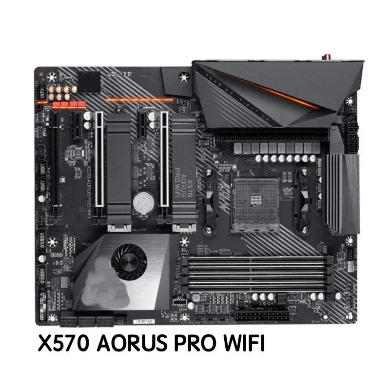 For Gigabyte X570 AORUS PRO WIFI Motherboard DDR4 ATX X570 Mainboard 100% Tested OK Fully Work Free Shipping