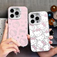 Full Screen Hello Kitty Star Cute Phone Case For iPhone X XR XS MAX 7 8 Plus 16E 16 15 14 13 Pro Max 11 12 13 Pro Lovely Cover