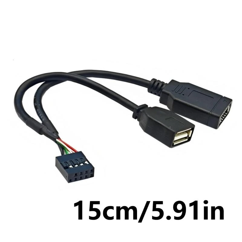2 in 1 USB2.0 9Pin to TYPE E Cable Connector Motherboard expansion line 9Pin to USB TYPE-E Cable for USB C Front Panel Adapter