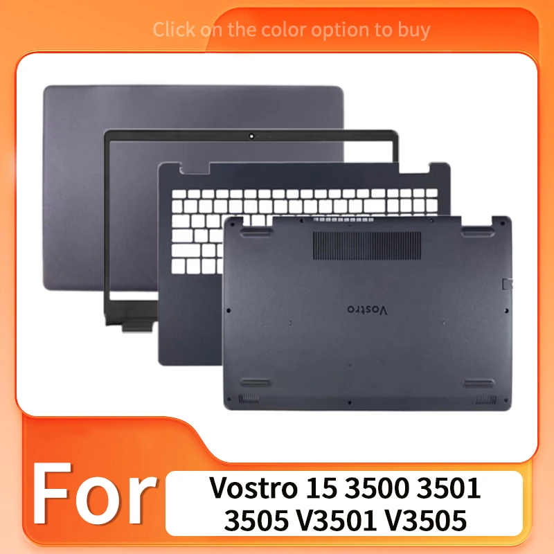 Black New For Vostro 15 3500 3501 3505 V3501 V3505 LCD Screen Back Cover Front Bezel Palm Rest Upper Top Case Bottom Cover