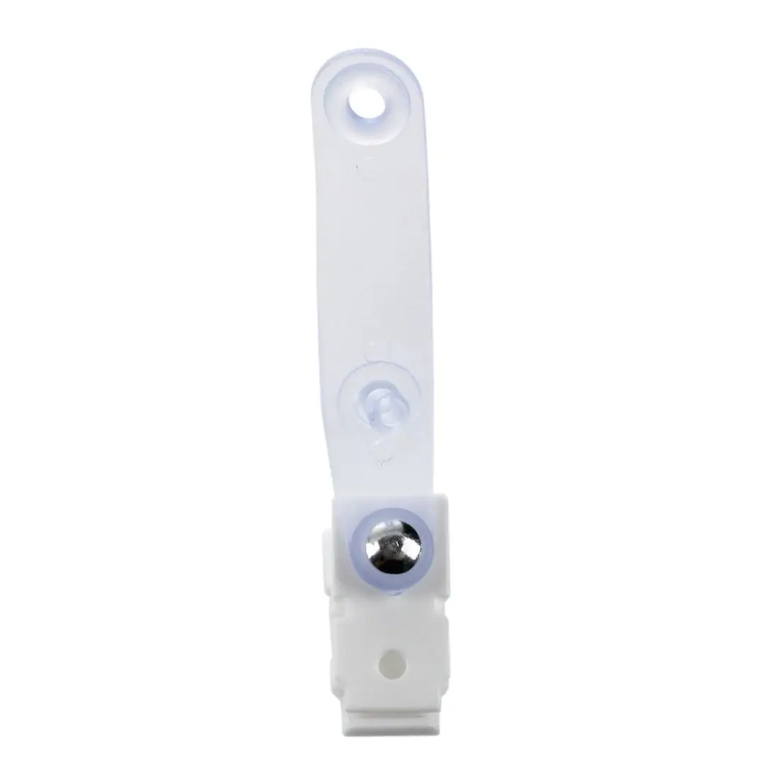 FTGT-20 Pcs Plastic ID Card Name Tag Holder Badge Strap Clip White Clear
