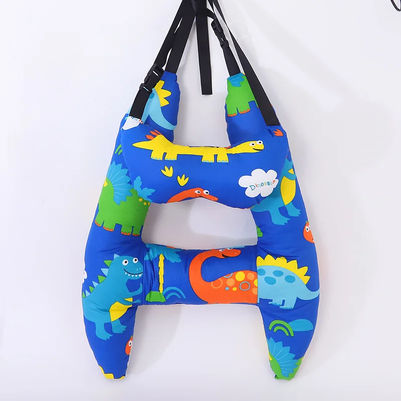 Car Child Safety Neck Pillow Sleeping Throw Pillow Dual Use Cute Animal Pattern Head Support U Shaped Travel Pillow CarHeadrest