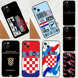 Croatia flag Case For iPhone 11 12 13 14 15 16 Pro Max Mini Phone Cover For iPhone XR X XS Max Plus Coque