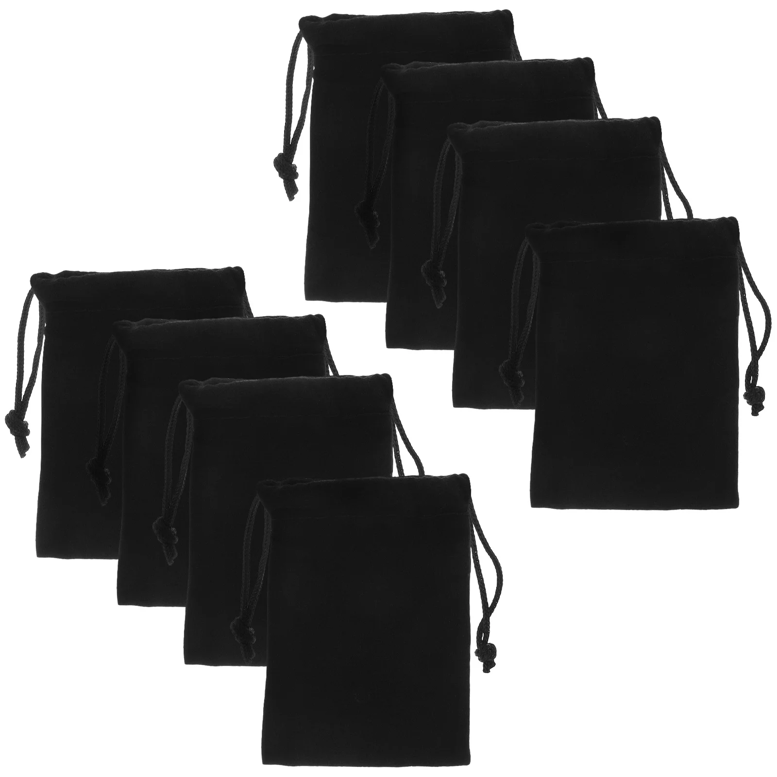 50pcs Pouch 7X9Cm Black Drawstring Storage Bag For Jewelry Coins Candy Pens Small Organizer Case Party Favor Gift Bag