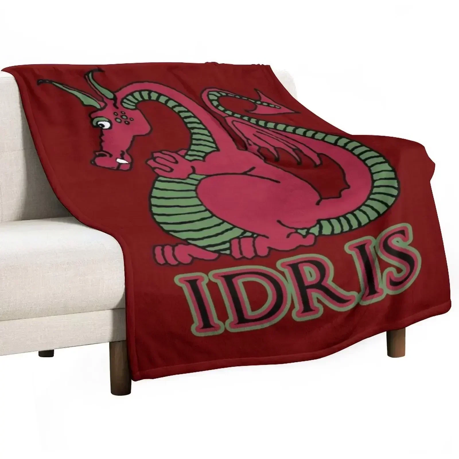 Idris the DragonDrawing Throw Blanket Cute Plaid Custom Summer Softest Multi-Purpose Bed covers Blankets