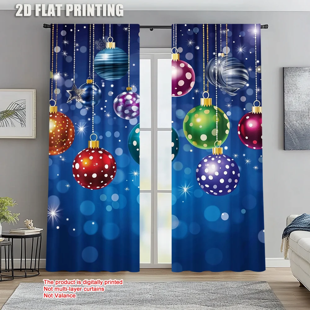 

2pc, Party Window Curtains Party Celebrations Polyester,Without Electricity Family Party Decoration Applies to Living Room,