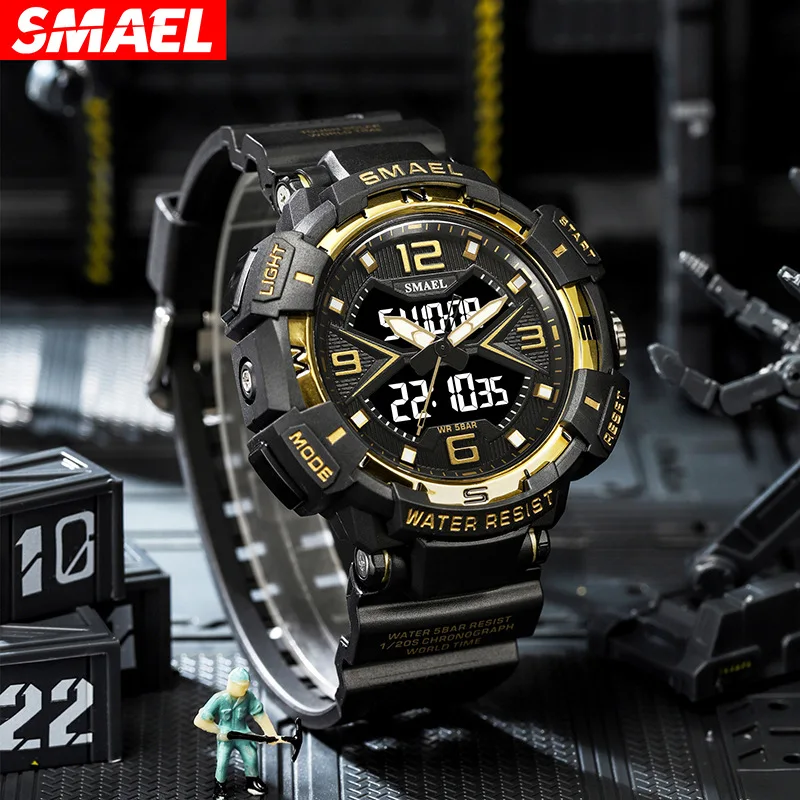 Smael All-Match Electronic Watch Men's Multifunctional Outdoor Waterproof Luminous Digital Electronic Watch