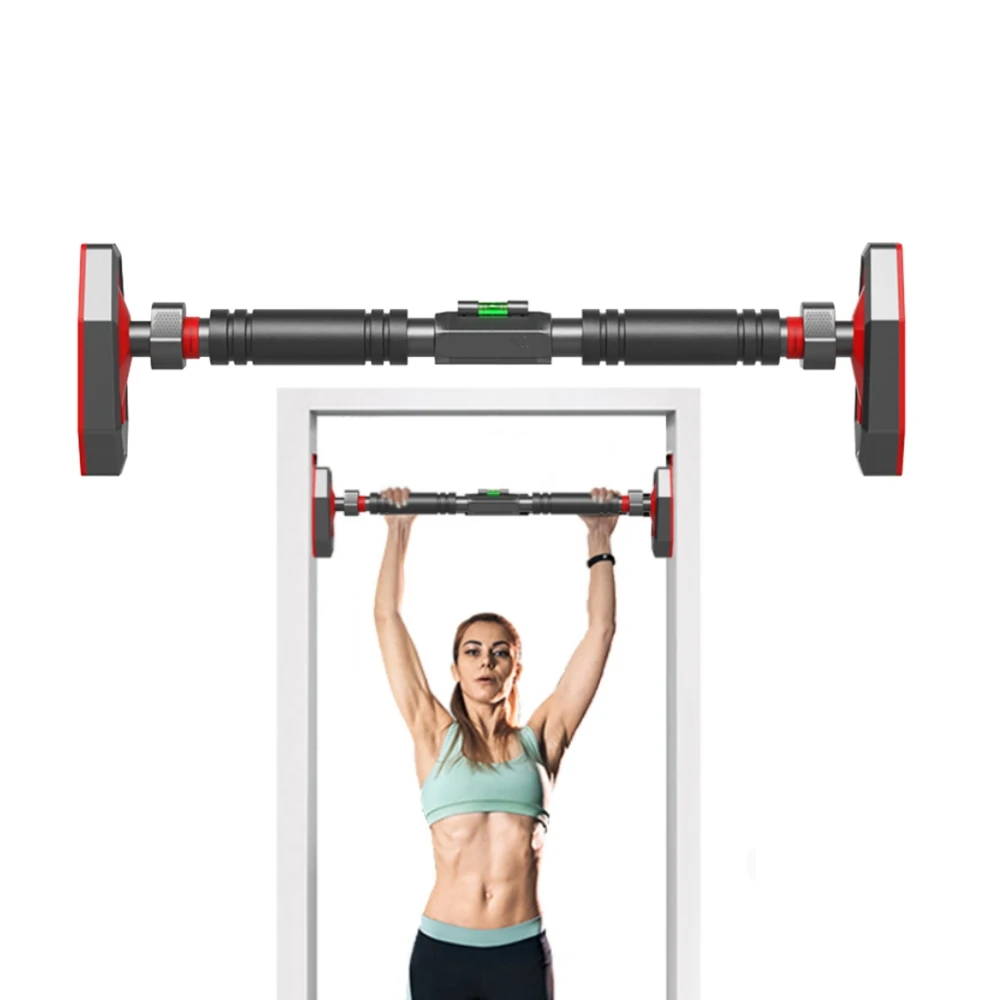 Training Horizontal Bar Non-Slip Telescopic Chin Up Bar Fitness Training Bar Anti-Reversing Sit Up Bar Exercise Equipment