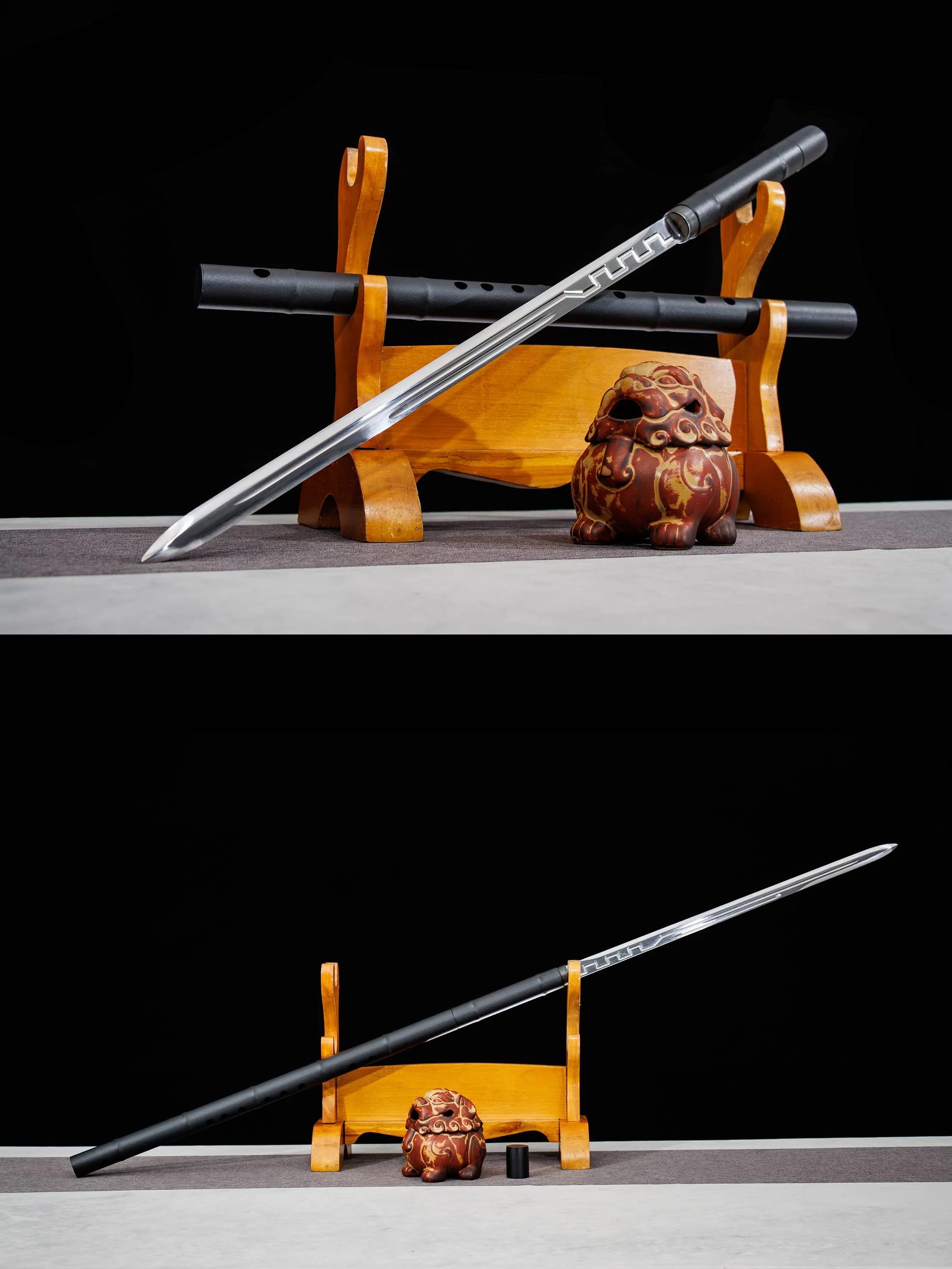 Reverse extension 121.5cm full tang combat preparation carbon steel sharp katana Chinese samurai sword weapons Knight cosplay