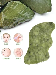 1 Pcs Natural Jade Scraper Board Massage Jade Guasha Stone For Face Neck Skin Lifting Wrinkle Remover Beauty Care Massage Tools