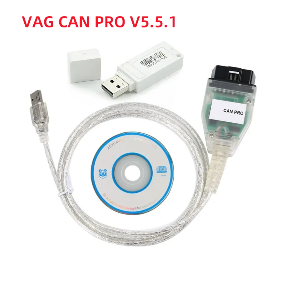 Диагностический инструмент VAG CAN PRO VCP 5.5.1 CAN BUS UDS K-line OBD2, программное обеспечение V5.5.1 VAG OBD VCP, сканер