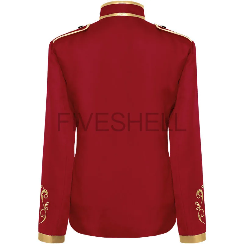 Medieval Cosplay Golden Embroidery King Prince Renaissance Halloween Costumes Jacket Outwear Top Suit Red Black Blue White