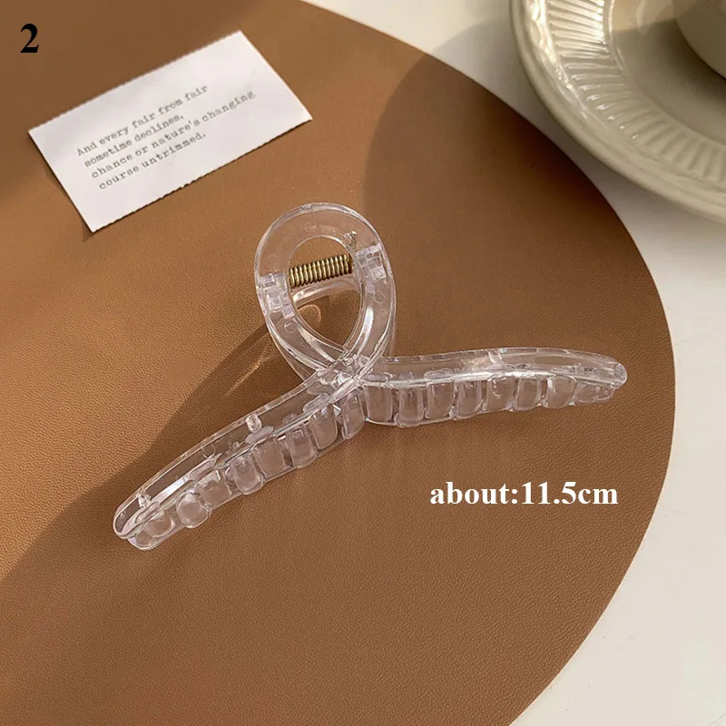 New Transparent Hair Claw Crab Acrylic Tough Claw Clip Women Girls Large Size Hair Clamps Hair Clips Hair Accessories for Girls