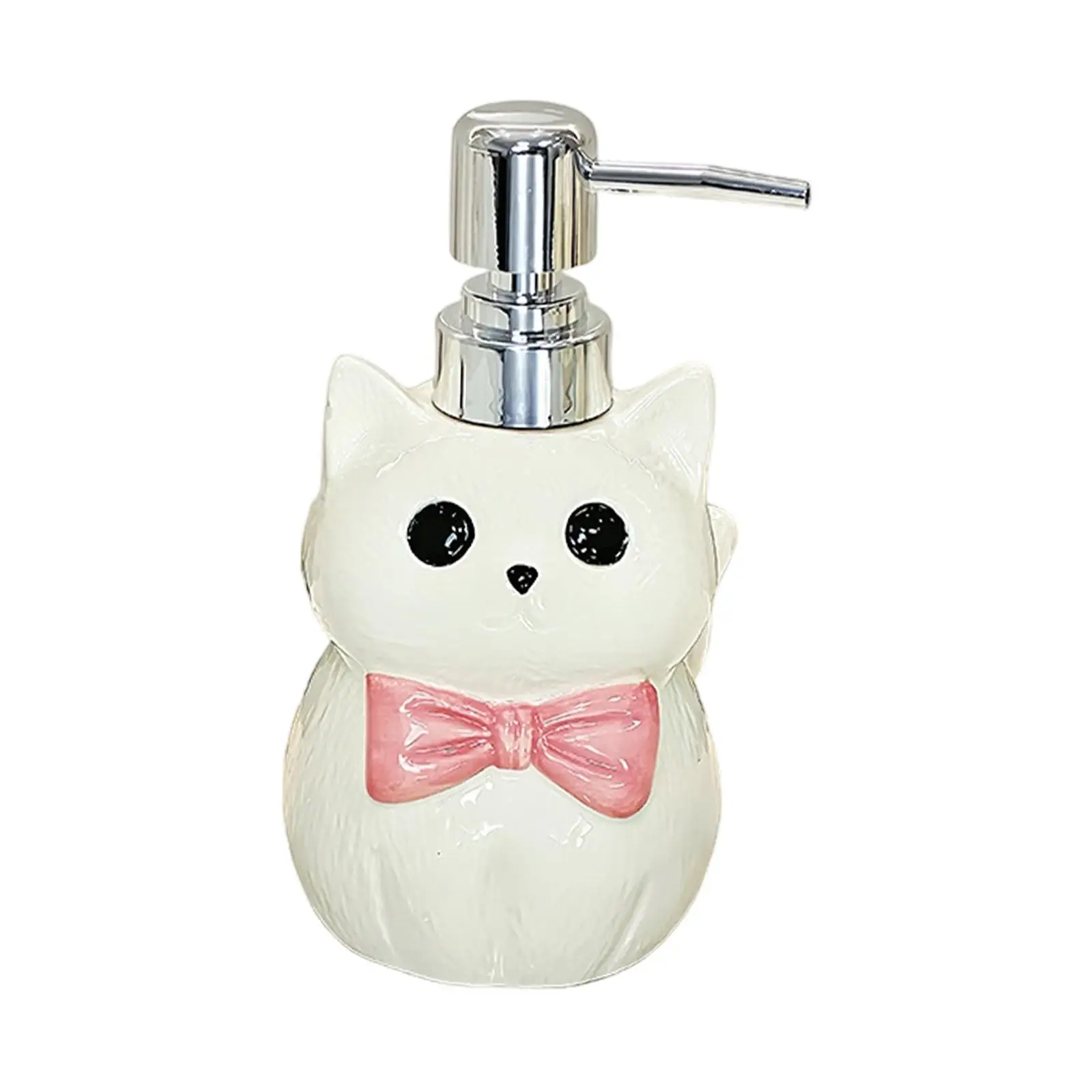 Ceramic Liquid Soap Dispenser 370ml Pump Bottle Bathroom Accessory for Kitchen Sink Restroom Hand Wash Use