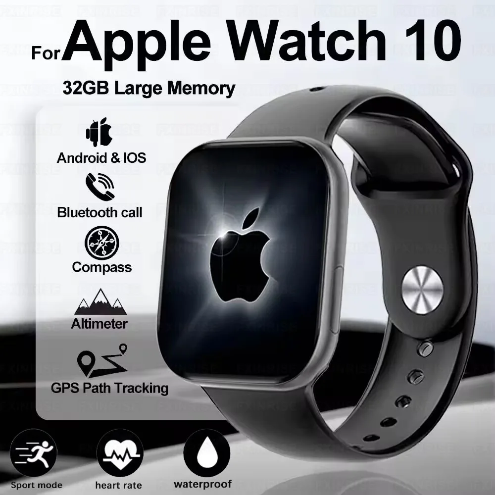 

DT Watch 10 GPS Smart Watch Men Women 3D Menu 32GB Large Memory TWS Headphones Video Playback NFC SmartWatch 2026 Christmas Gift