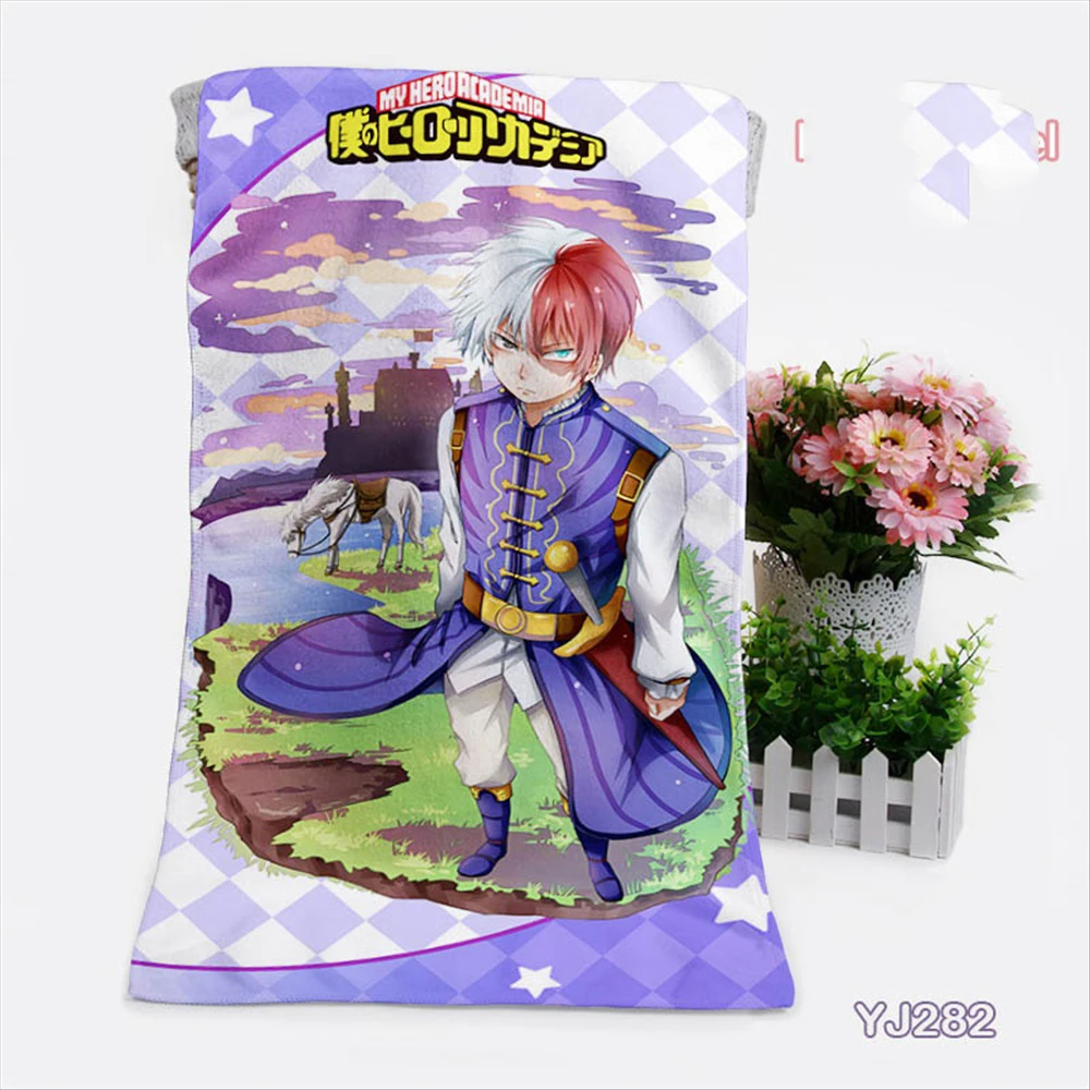 Anime My Hero Academia Customized Bath Towels Handkerchief Soft Face Towel Cartoon Washcloth Home Textiles Kids Gifts