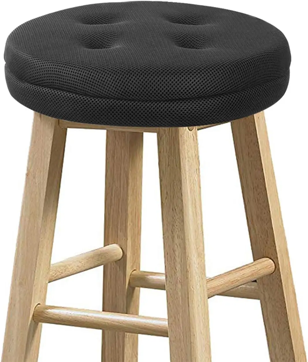 

Bar Stool Cushion, Super Breathable Round Bar Stool Cover - Black, 14"" - One Cushion