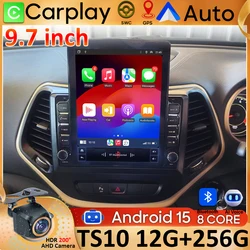 Android 15 Car Radio For Jeep Cherokee 5 KL 2014 - 2018 Screen GPS Navigation Carplay DVD No 2din 4G Wifi 2k Video Autoradio BT