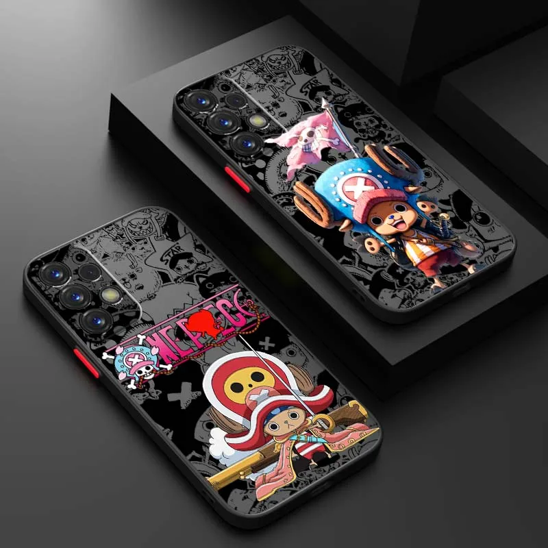 

One Piece Tony Tony Chopper Phone Case For Samsung A50 A42 A34 A33 A32 A23 A04 A03 Note 20 10 9 8 5G Frosted Translucent