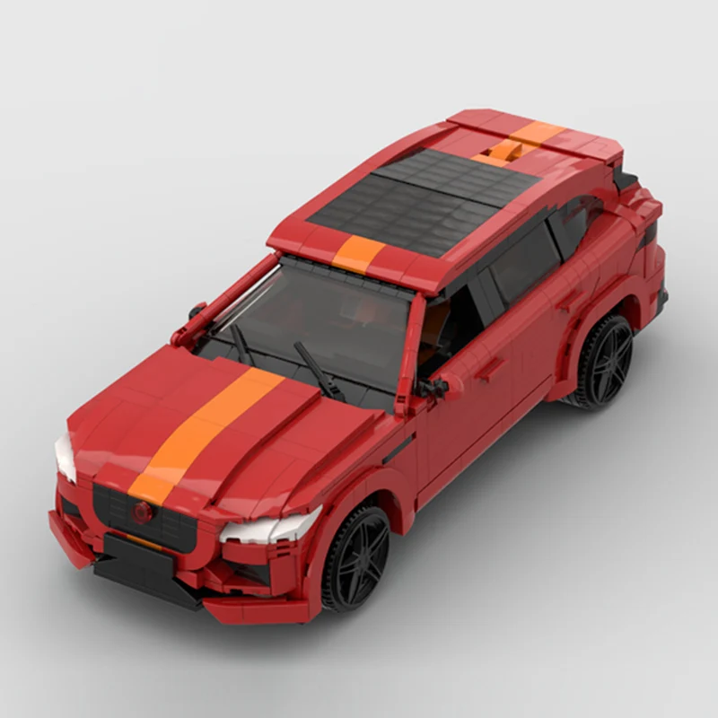 City Car Model MOC Building Bricks Luxury Sport Utility Vehicle Modular Technology Gifts Holiday Assemble Children Toys Suit