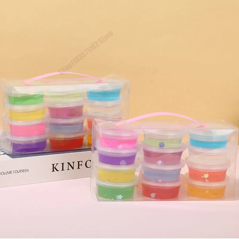 

Transparent crystal mud foam gel crystal mud set, slime internet famous children's plastic toy