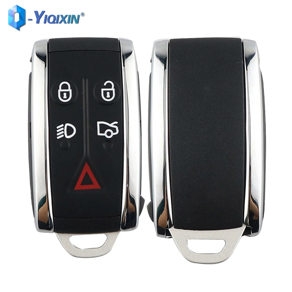 YIQfeat-Coque de clé de voiture intelligente à 5 boutons, étui Keyless Go pour guitXF, XK, XKR, X-Type, S-Type, 2007, 2008, 2009, 2010, 2012