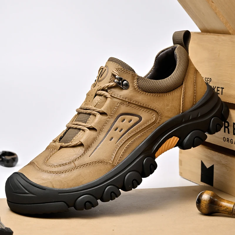 

Новые кожаные уличные повседневные походные ботинки