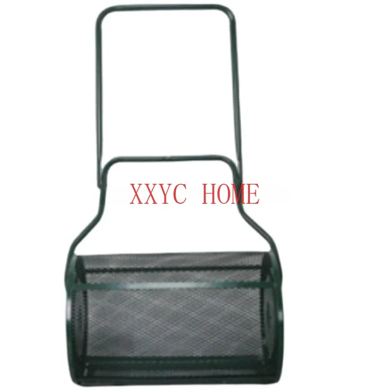 lightweight metal mesh spreader, lawn spreader drum peat moss