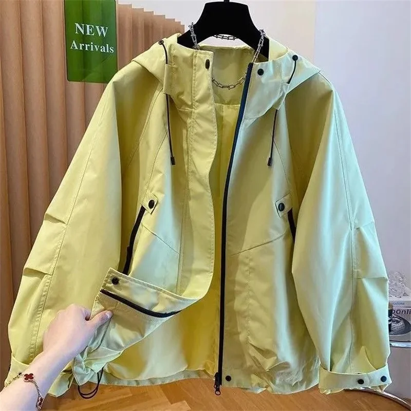 

2025 New Fashion Autumn Temperament Trench Coat Women's Loose Casual Short Coat Ladies Casual Outerwear Female Windbreaker