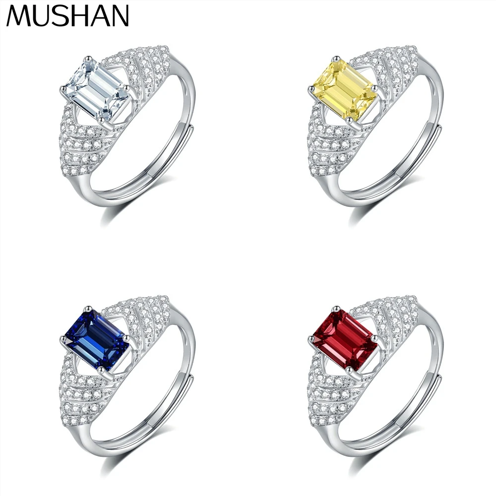 

MuShan Jewelry 925 Sterling Silver Ring Wedding Band HCD Gemstones Girlfriend Gift Best Friend Gift Women Rings Fine Jewelry