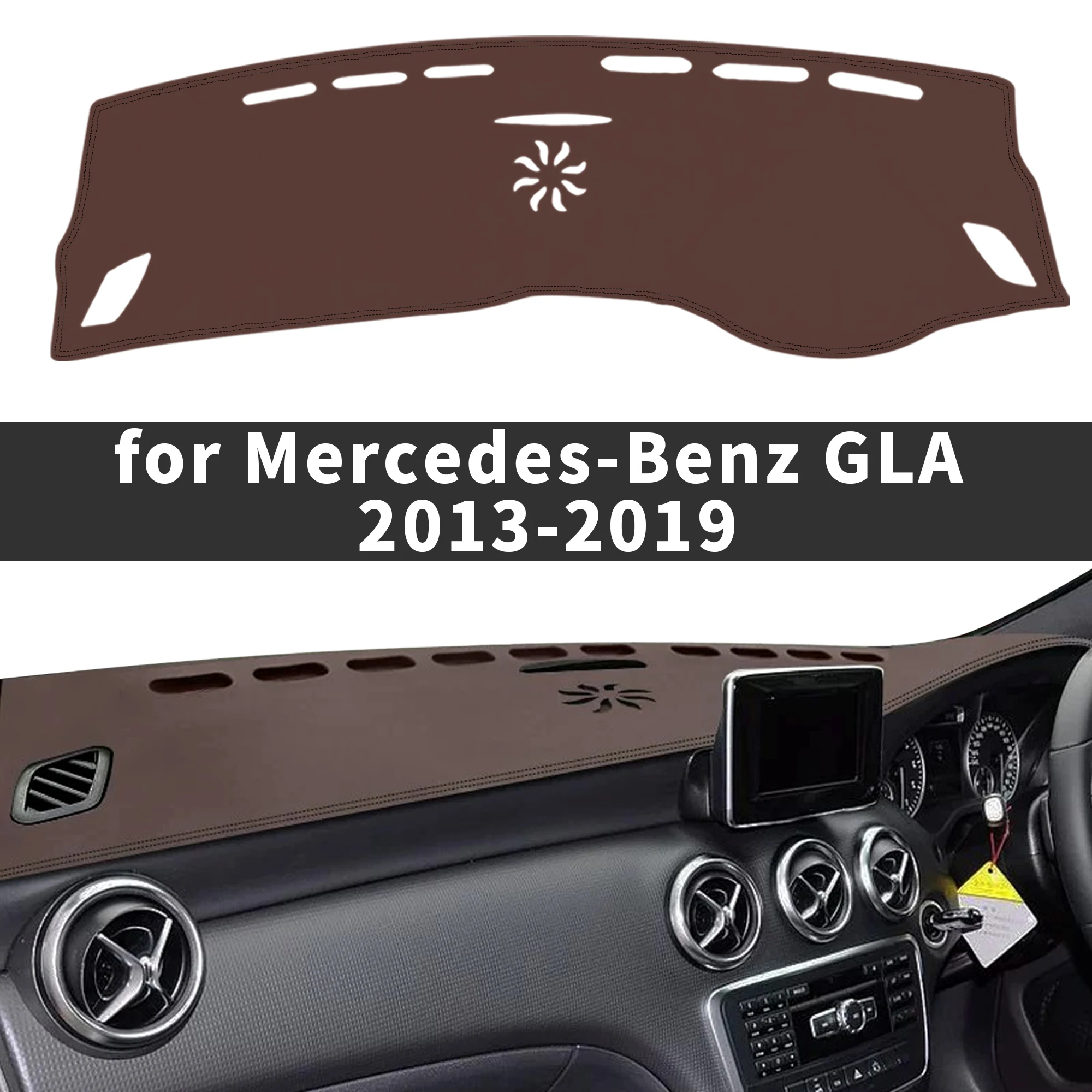 Чехол на приборную панель для Mercedes-Benz GLA 2013-2019 Coupé C117 X117, солнцезащитный, противоскользящий, с защитой от УФ-излучения, для интерьера автомобиля