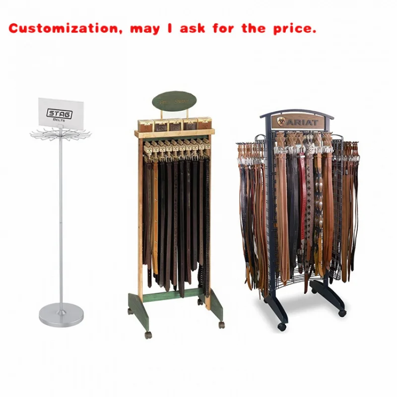 

Индивидуальный дизайн, кожаные изделия, розничный магазин, двухсторонний деревянный напольный ремень, стенд, металлическая стойка для выставки товаров, ремень