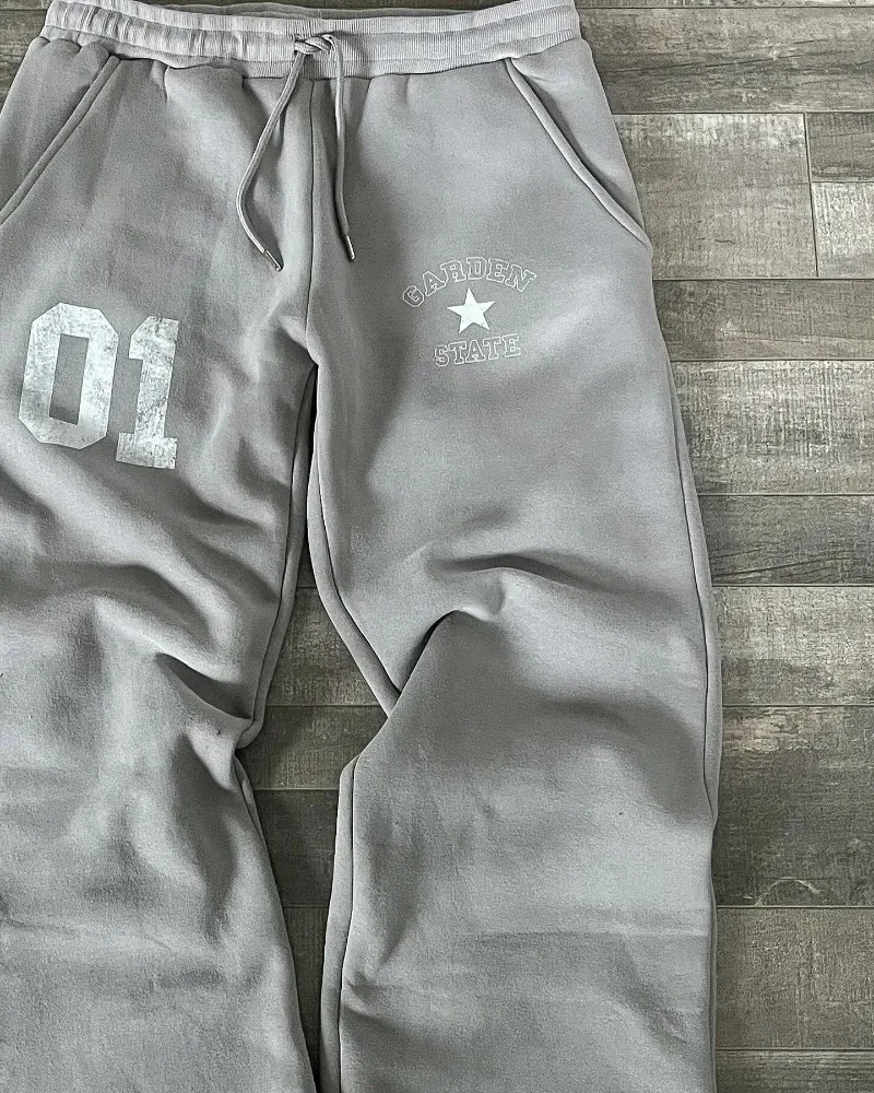 

Уличные винтажные серые брюки с принтом, мужские повседневные прямые брюки Y2k на осень 2022, панк High Street, Harajuku, готическая одежда для мужчин