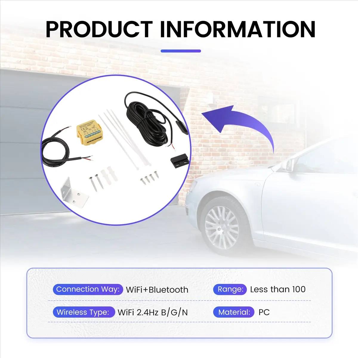 ABFS Zigbee Garage Door Controller Tuya Intelligent Timing Garage Flap Rolling Shutter Door Controller Smart On/Off Switch
