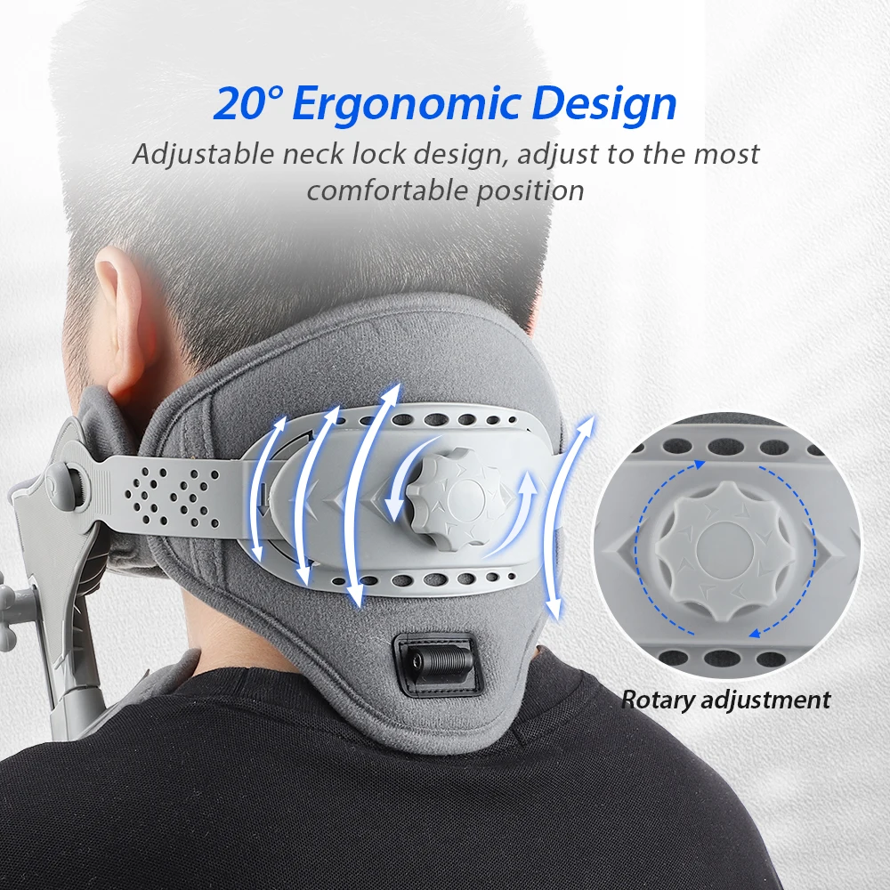 Heating Neck Stretch Collar Cervical Traction Neck Massage Hot Compression Adjust Neck Support Spine Massage Relieve Neck Pain