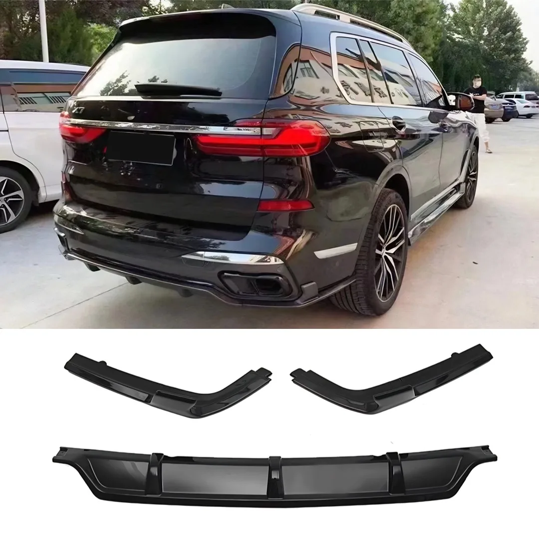 Rear Protector Bumper Diffuser Lip For BMW X7 G07 M Sport 2019-2026 Car Styling Accessories Exterior Parts ABS Splitter Body Kit