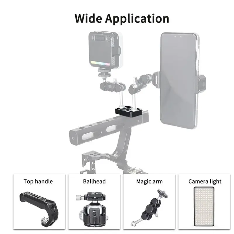 Mini CP03 Multi-Functional Cheese Plate, Quick Installation Porous Connection Board For Camera Cage On Guide Rail Block-A31R