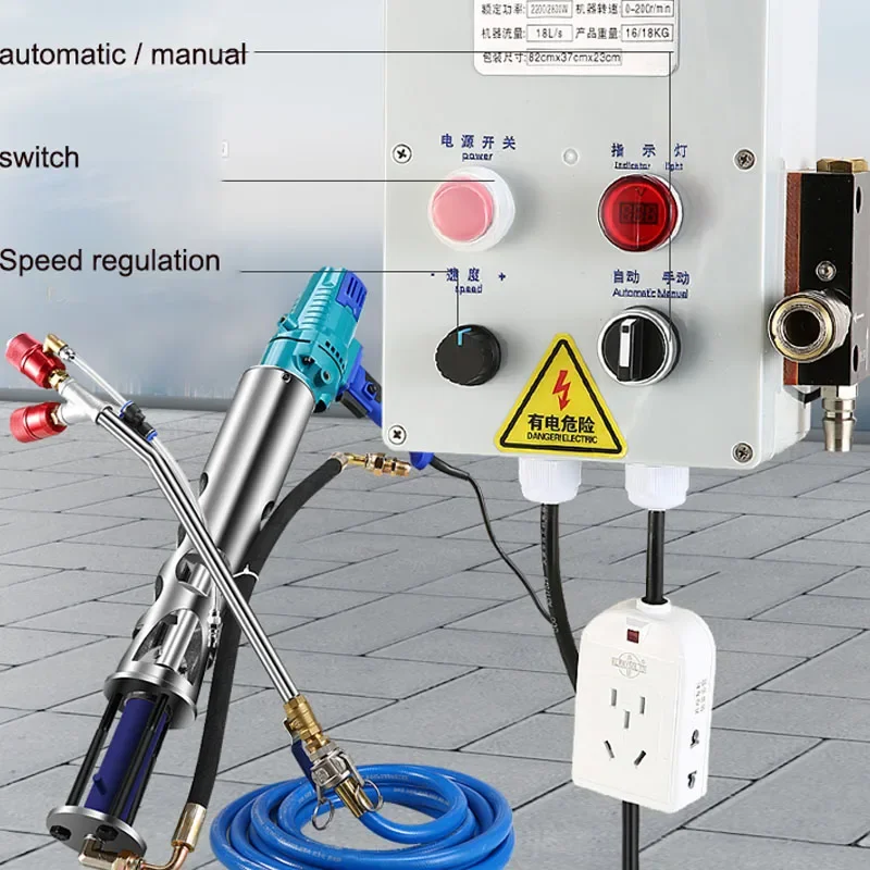1500W High Pressure Waterproof Spraying Machine Portable Mortar Machine Real Stone Paint Spraying Tool